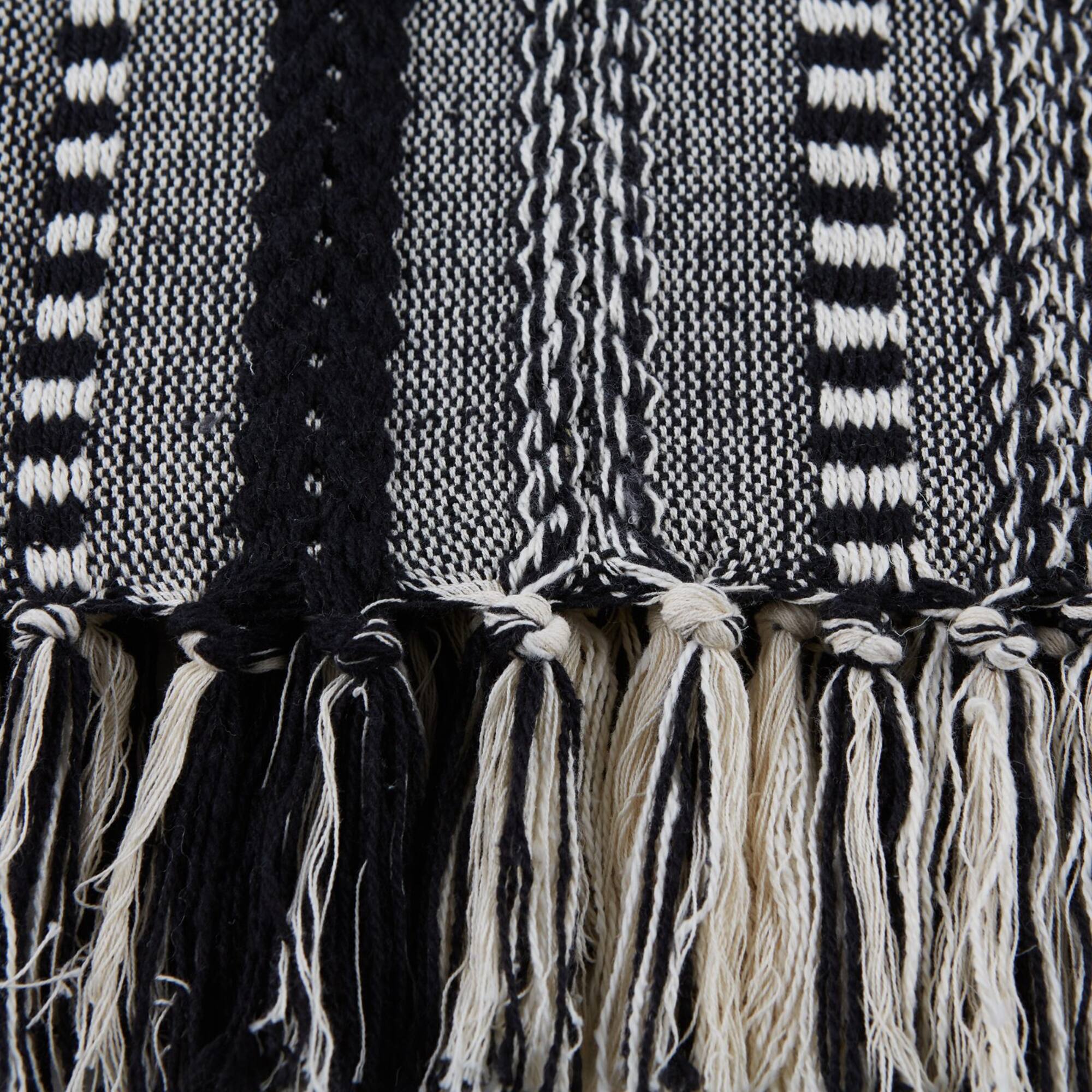 DII® Black Braided Stripe Throw
